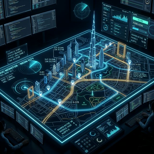 Real-time Guard Tracking Map on Odoo Guard Management Software